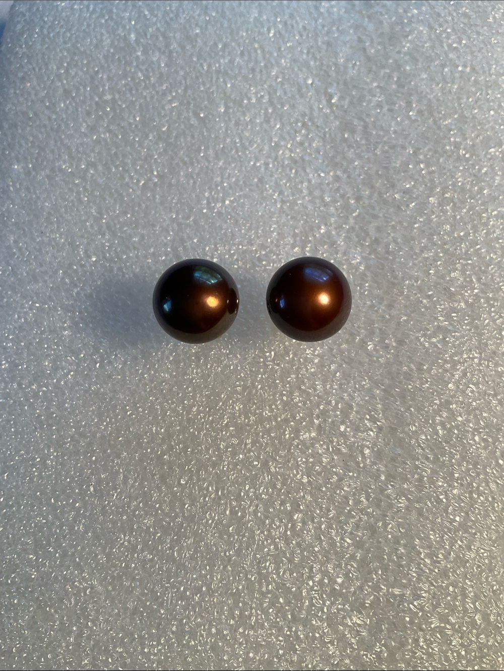 14K Gold Honora Cultured Freshwater Pearl Button Earrings 10mm